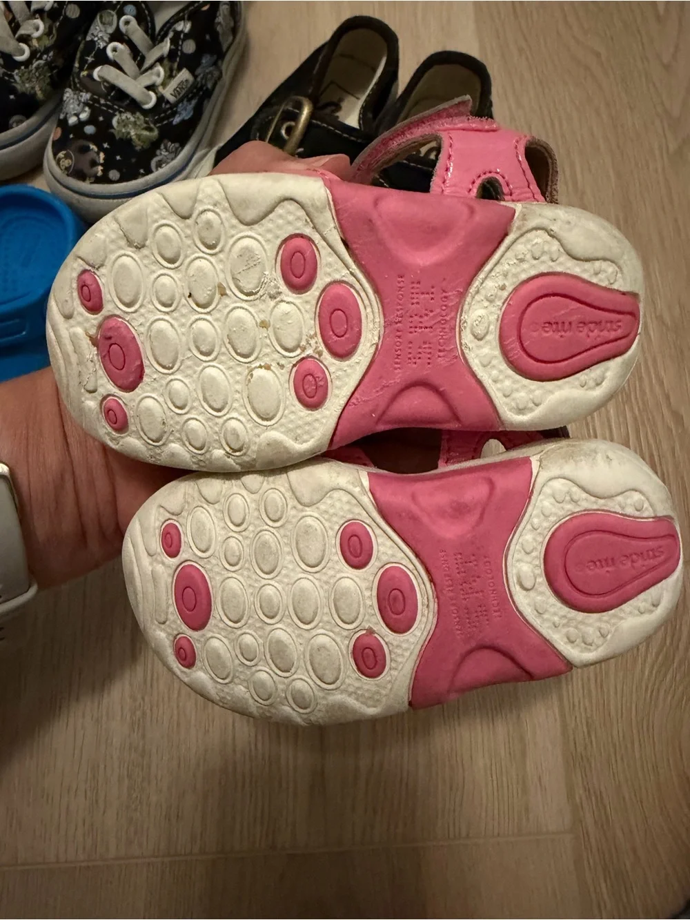 Stride Rite Pink Heart Toddler Sandals